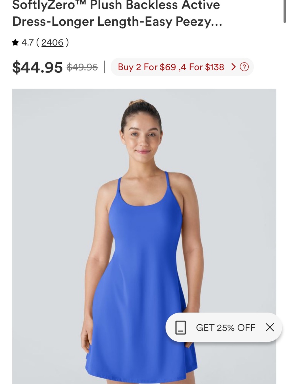 Halara SoftlyZero Easy Peezy Longer Length Dress